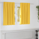 Mørklægningsgardiner med ringe 2 pcs Sennepsgul 140 x 140 cm