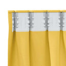 Mørklægningsgardiner med ringe 2 pcs Sennepsgul 245 x 140 cm
