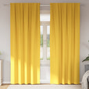 Mørklægningsgardiner med ringe 2 pcs Sennepsgul 260 x 140 cm