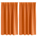 Mørklægningsgardiner med ringe 2 pcs Lys Orange 140 x 140 cm