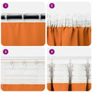 Mørklægningsgardiner med ringe 2 pcs Lys Orange 225 x 140 cm