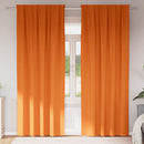 Mørklægningsgardiner med ringe 2 pcs Lys Orange 225 x 140 cm