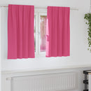 Mørklægningsgardiner med ringe 2 pcs Lys Pink 140 x 140 cm
