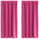 Mørklægningsgardiner med ringe 2 pcs Lys Pink 175 x 140 cm
