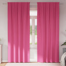 Mørklægningsgardiner med ringe 2 pcs Lys Pink 245 x 140 cm
