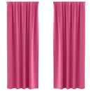 Mørklægningsgardiner med ringe 2 pcs Lys Pink 245 x 140 cm