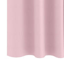 Mørklægningsgardiner med ringe 2 pcs Lyserød 245 x 140 cm