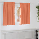 Mørklægningsgardiner med ringe 2 pcs Terrakotta 140 x 140 cm