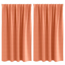 Mørklægningsgardiner med ringe 2 pcs Terrakotta 140 x 140 cm