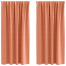Mørklægningsgardiner med ringe 2 pcs Terrakotta 175 x 140 cm
