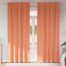 Mørklægningsgardiner med ringe 2 pcs Terrakotta 225 x 140 cm