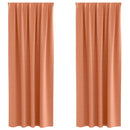 Mørklægningsgardiner med ringe 2 pcs Terrakotta 245 x 140 cm