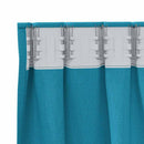 Mørklægningsgardiner med ringe 2 pcs Turkis 245 x 140 cm