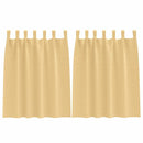 Mørklægningsgardiner med ringe 2 pcs Beige 140 x 140 cm