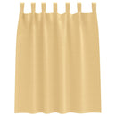Mørklægningsgardiner med ringe 2 pcs Beige 140 x 140 cm