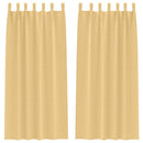Mørklægningsgardiner med ringe 2 pcs Beige 225 x 140 cm
