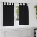 Mørklægningsgardiner med ringe 2 pcs Sort 140 x 140 cm