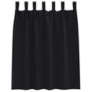 Mørklægningsgardiner med ringe 2 pcs Sort 140 x 140 cm