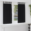 Mørklægningsgardiner med ringe 2 pcs Sort 175 x 140 cm