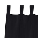 Mørklægningsgardiner med ringe 2 pcs Sort 225 x 140 cm