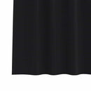 Mørklægningsgardiner med ringe 2 pcs Sort 245 x 140 cm