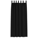 Mørklægningsgardiner med ringe 2 pcs Sort 245 x 140 cm