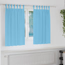 Mørklægningsgardiner med ringe 2 pcs Lys blå 140 x 140 cm