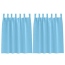 Mørklægningsgardiner med ringe 2 pcs Lys blå 140 x 140 cm
