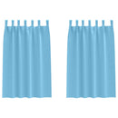 Mørklægningsgardiner med ringe 2 pcs Lys blå 175 x 140 cm