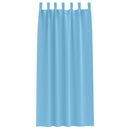 Mørklægningsgardiner med ringe 2 pcs Lys blå 245 x 140 cm