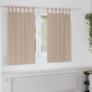 Mørklægningsgardiner med ringe 2 pcs Gråbrun 140 x 140 cm