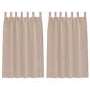 Mørklægningsgardiner med ringe 2 pcs Gråbrun 175 x 140 cm