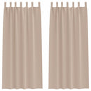 Mørklægningsgardiner med ringe 2 pcs Gråbrun 225 x 140 cm