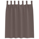 Mørklægningsgardiner med ringe 2 pcs Mørk Brun 140 x 140 cm