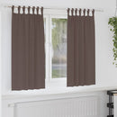 Mørklægningsgardiner med ringe 2 pcs Mørk Brun 175 x 140 cm