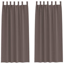 Mørklægningsgardiner med ringe 2 pcs Mørk Brun 260 x 140 cm