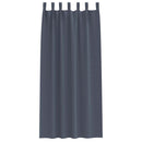 Mørklægningsgardiner med ringe 2 pcs Antracit 245 x 140 cm