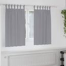 Mørklægningsgardiner med ringe 2 pcs Lysegrå 140 x 140 cm