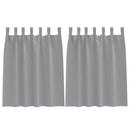 Mørklægningsgardiner med ringe 2 pcs Lysegrå 140 x 140 cm