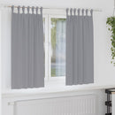 Mørklægningsgardiner med ringe 2 pcs Lysegrå 175 x 140 cm