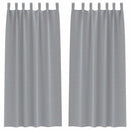 Mørklægningsgardiner med ringe 2 pcs Lysegrå 225 x 140 cm