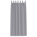 Mørklægningsgardiner med ringe 2 pcs Lysegrå 245 x 140 cm