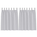 Mørklægningsgardiner med ringe 2 pcs Lysegrå 140 x 140 cm