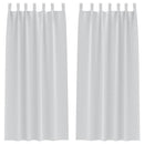 Mørklægningsgardiner med ringe 2 pcs Bleg Grå 245 x 140 cm