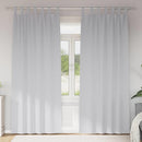 Mørklægningsgardiner med ringe 2 pcs Bleg Grå 260 x 140 cm