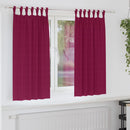 Mørklægningsgardiner med ringe 2 pcs Vinrød 175 x 140 cm