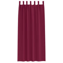 Mørklægningsgardiner med ringe 2 pcs Vinrød 260 x 140 cm