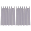Mørklægningsgardiner med ringe 2 pcs Metal Grå 140 x 140 cm