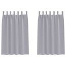Mørklægningsgardiner med ringe 2 pcs Metal Grå 175 x 140 cm