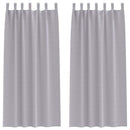 Mørklægningsgardiner med ringe 2 pcs Metal Grå 260 x 140 cm